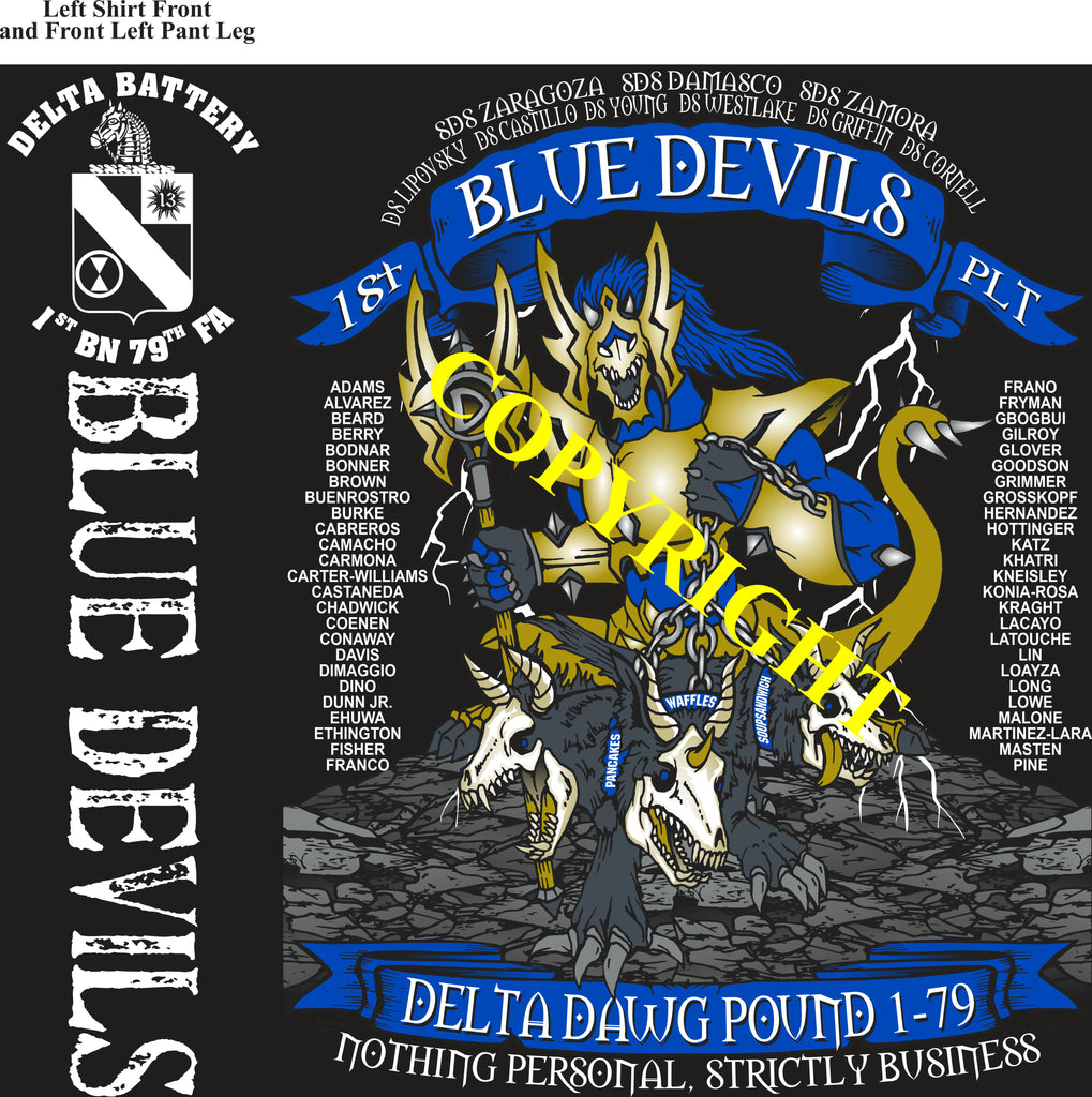 Platoon Items (2nd generation print) DELTA 1st 79th BLUE DEVILS MAY 2022