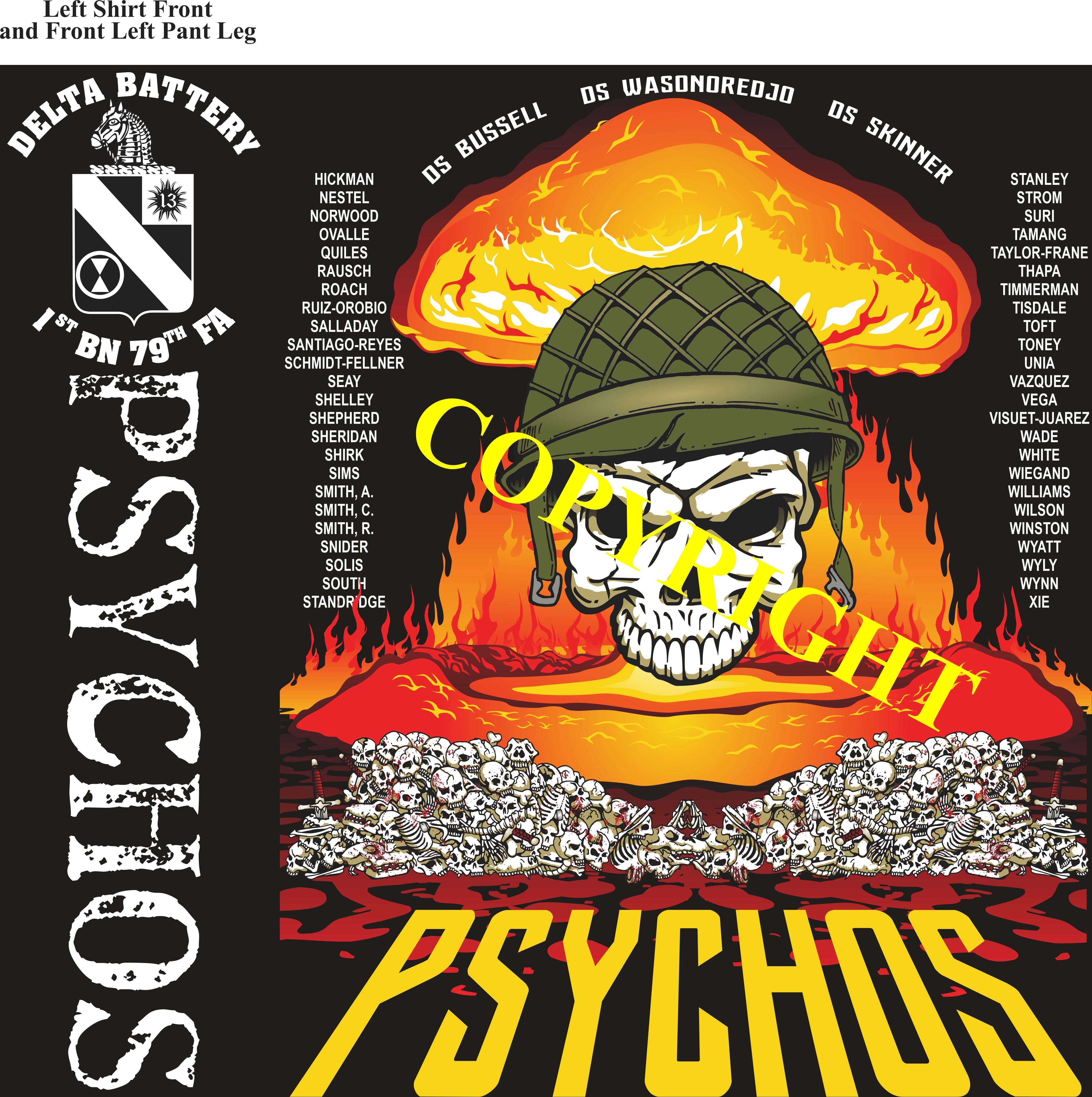 Platoon Items (2nd generation print) DELTA 1st 79th PSYCHOS FEB 2022