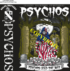 Platoon Items (2nd generation print) DELTA 1st 79th PSYCHOS 4th Platoon FEB 2023