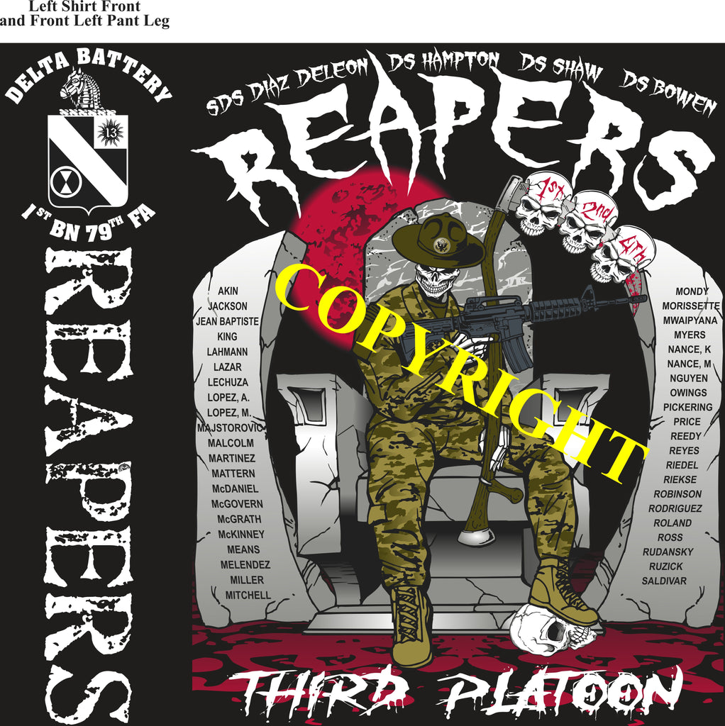 Platoon Items (2nd generation print) DELTA 1st 79th REAPERS FEB 2022