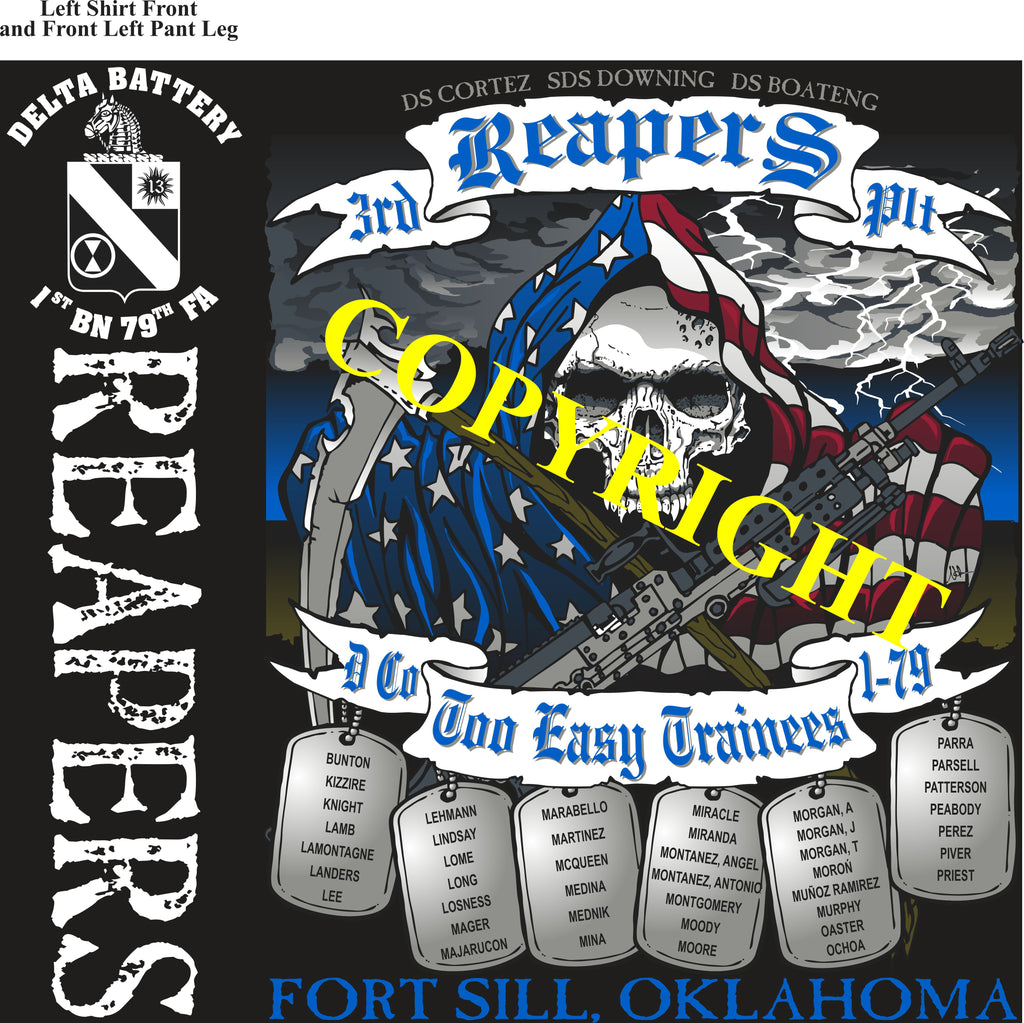 Platoon Shirts (2nd generation print) DELTA 1st 79th REAPERS SEPT 2020