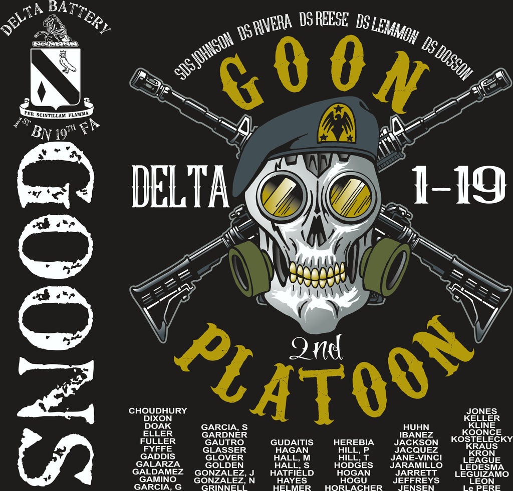 Platoon Shirts (2nd generation print) DELTA 1ST 19TH GOONS FEB 2018