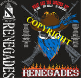 Platoon Shirts (2nd generation print) DELTA 1st 19th RENEGADES NOV 2019