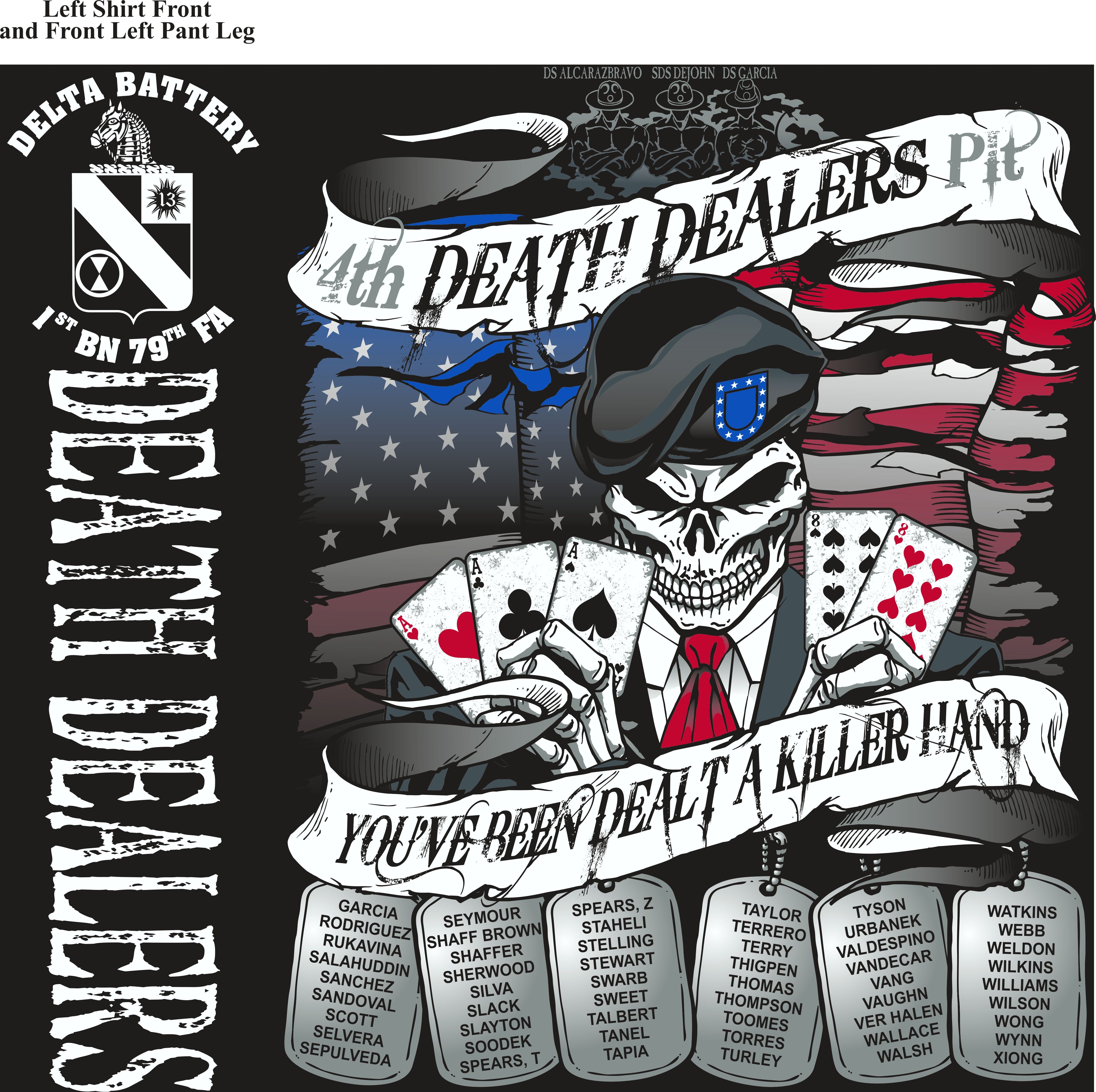 Platoon Shirts (2nd generation print) DELTA 1ST 79TH DEATH DEALERS OCT 2017