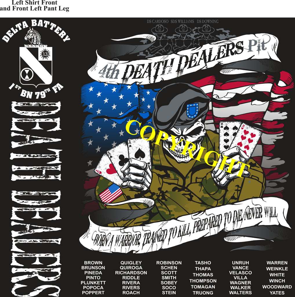 Platoon Shirts (2nd generation print) DELTA 1st 79th DEATH DEALERS MAY 2019