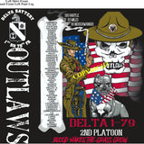 Platoon Shirts (2nd generation print) DELTA 1st 79th OUTLAWS OCT 2018