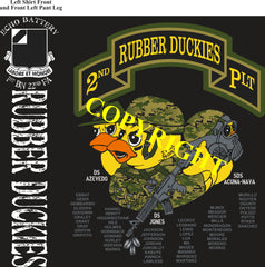 Platoon Shirts (2nd generation print) ECHO 1st 22nd RUBBER DUCKIES AUG 2021