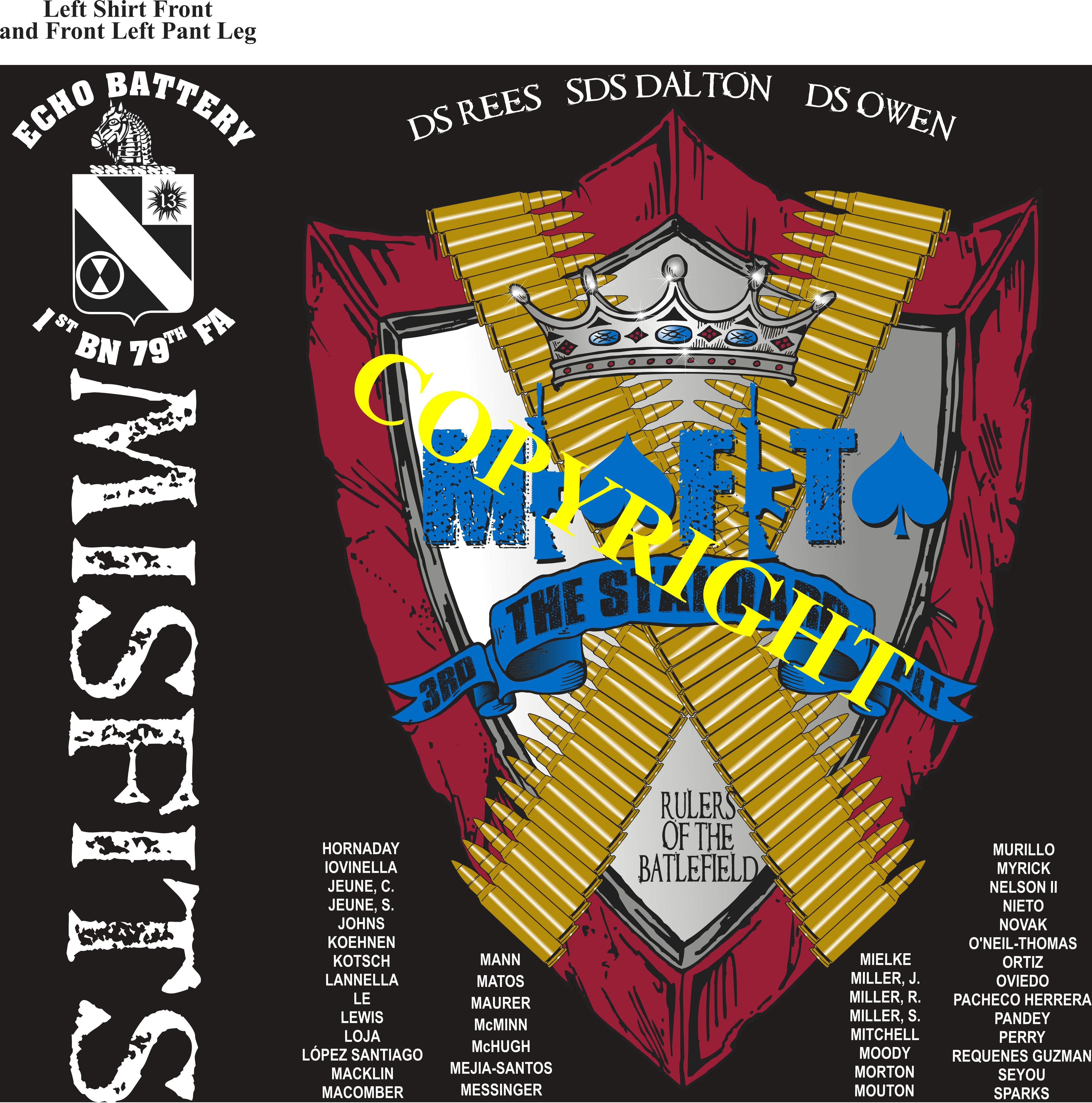 Platoon Items (2nd generation print) ECHO 1st 79th MISFITS NOV 2021