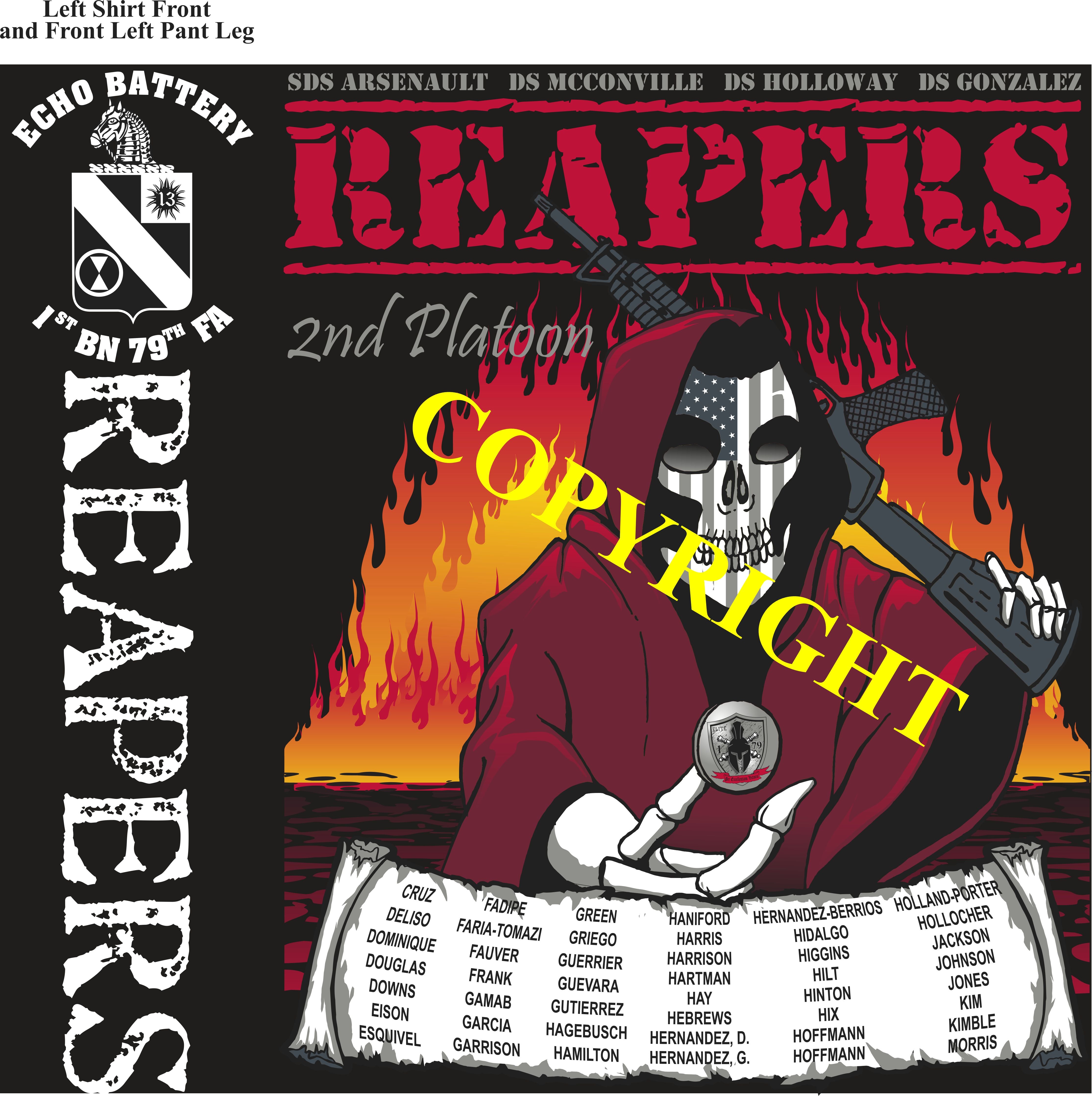 Platoon Items (2nd generation print) ECHO 1st 79th REAPERS NOV 2021