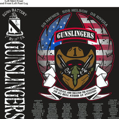 Platoon Shirts (2nd generation print) ECHO 1st 19th GUNSLINGERS AUG 2018