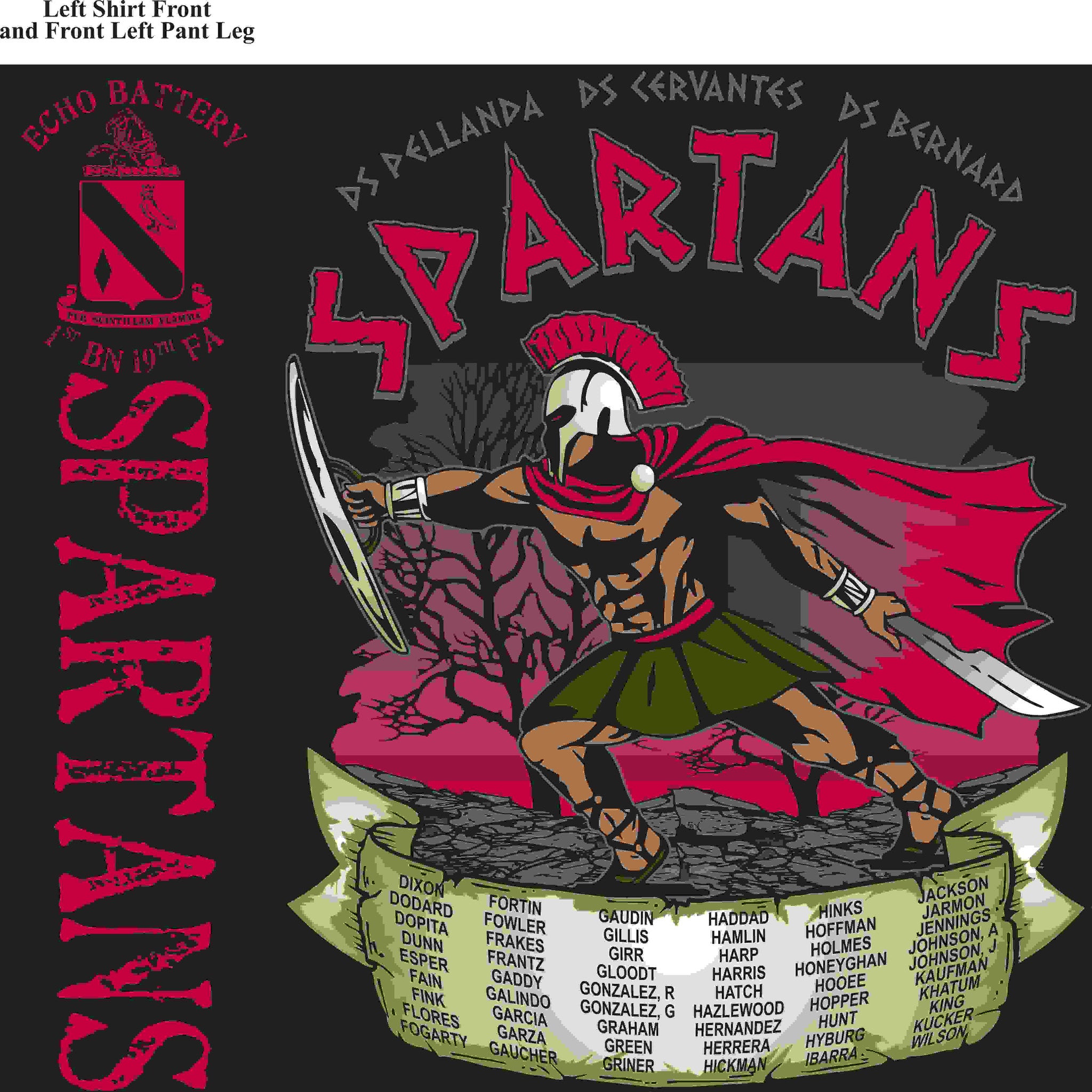 PLATOON SHIRTS (digital) ECHO 1st 19th SPARTANS JAN 2016