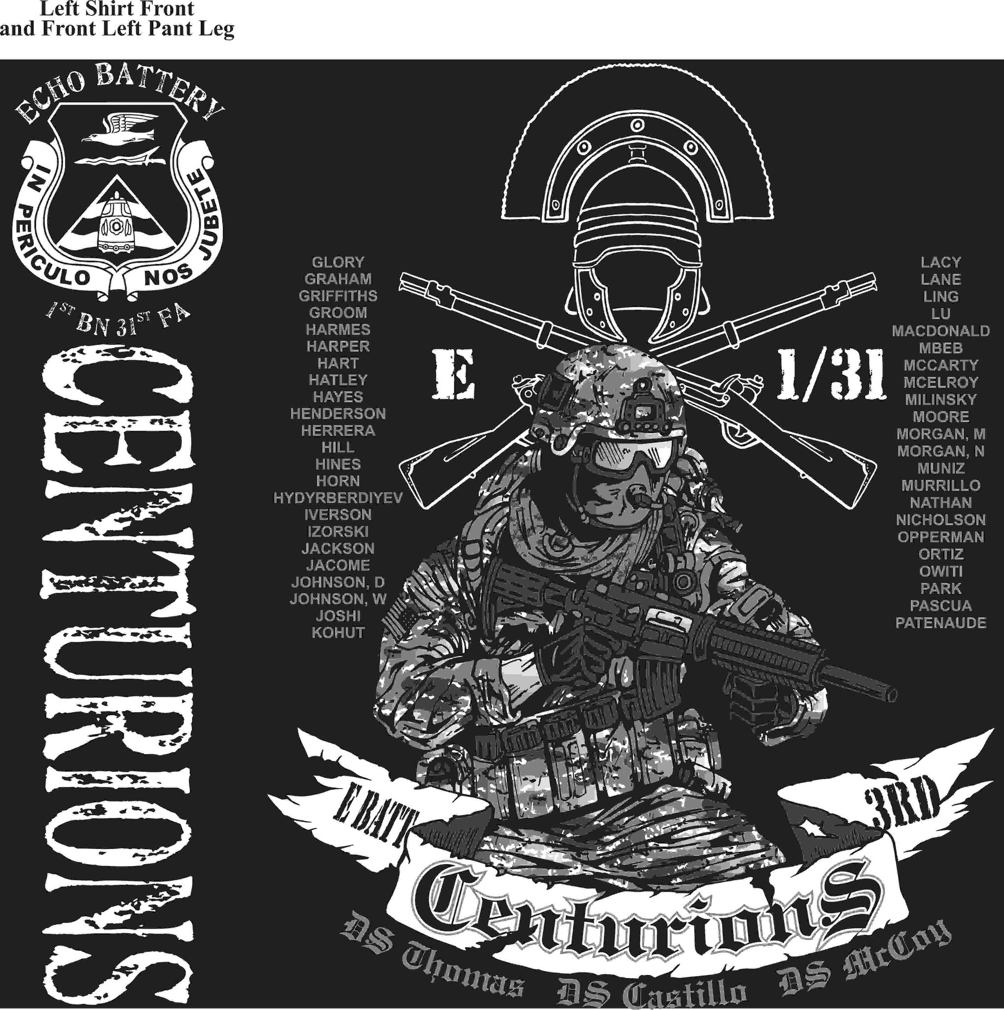 PLATOON SHIRTS (digital) ECHO 1st 31st CENTURIONS FEB 2016
