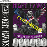 Platoon Shirts (2nd generation print) ECHO 1st 40th NIGHT HAWKS SEPT 2019
