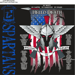PLATOON SHIRTS (2nd generation print)  ECHO 1st 40th SPARTANS OCT 2016