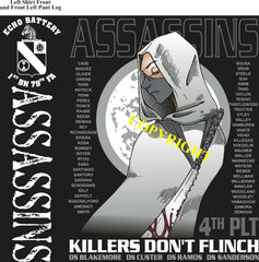 Platoon Shirts (2nd generation print) ECHO 1st 79th ASSASSINS MAR 2019