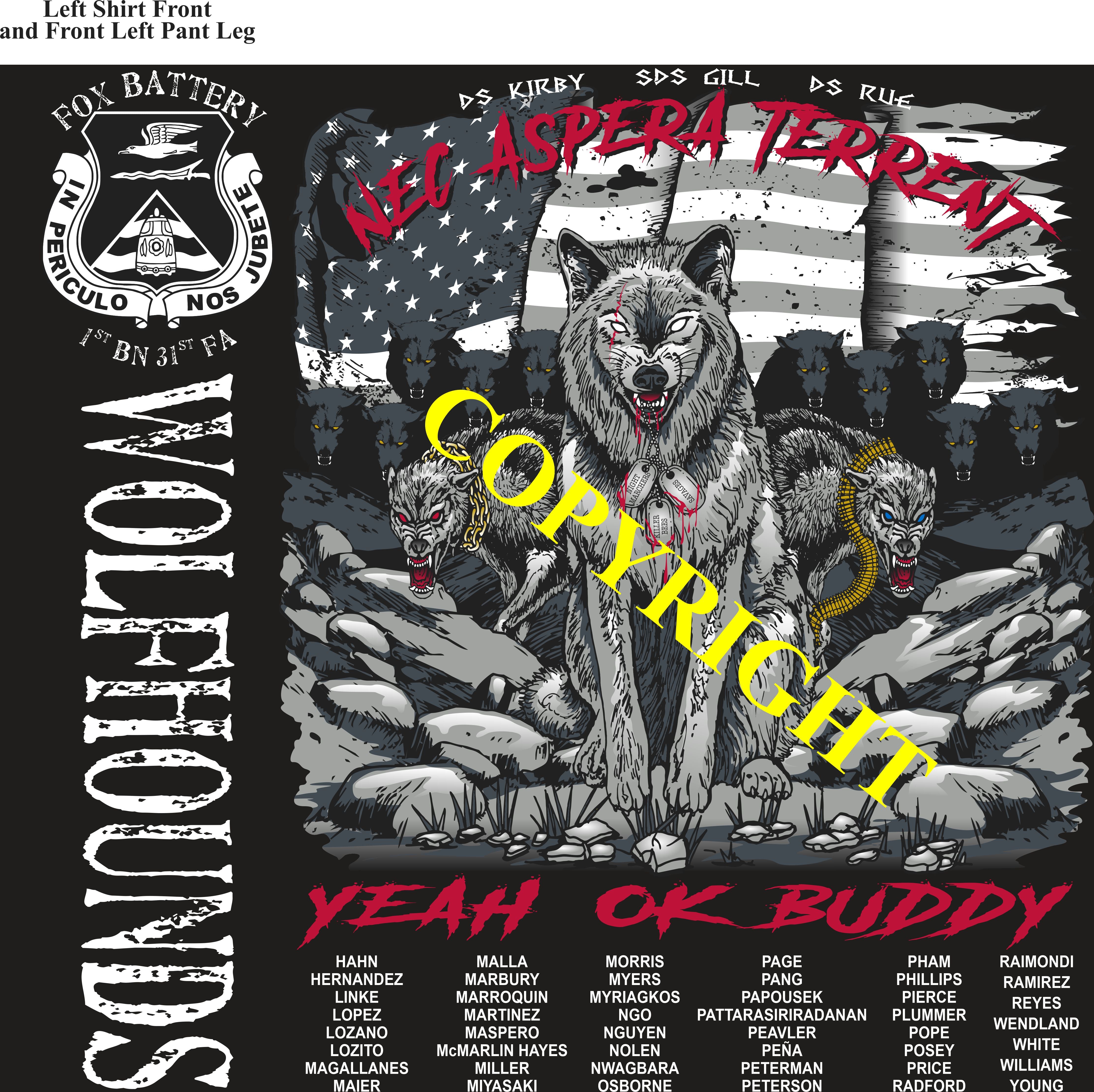 Platoon Items (2nd generation print) FOXTROT 1st 31st WOLF HOUNDS 3rd Platoon Platoon MAR 2023