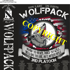 Platoon Shirts (2nd generation print) ALPHA 1st 19th WOLFPACK MAY 2021