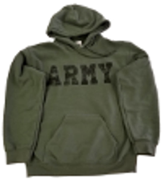 ZeroGravitee Army Hooded Sweatshirt in Military Green