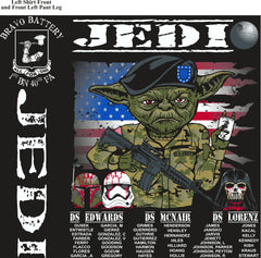 Platoon Shirts (2nd generation print) BRAVO 1ST 40TH JEDI JAN 2018