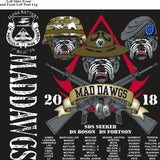 Platoon Shirts (2nd generation print ) ALPHA 1ST 31ST MAD DAWGS MAR 2018