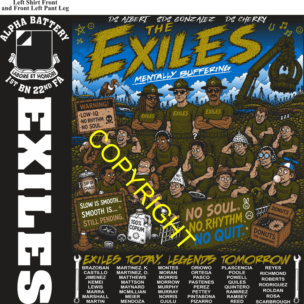 Platoon Items (direct-to-garment print) ALPHA 1st 22nd EXILES 3rd PLATOON JUL 2026 PRE-SALE GRADUATING 7-23-2026
