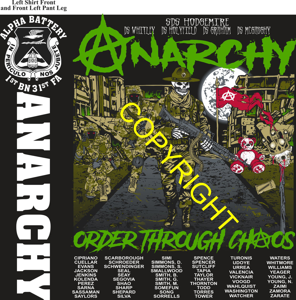Platoon Items (direct-to-garment print) ALPHA 1st 31st ANARCHY 4th PLATOON OCT 2025 GRADUATED 10-10-2025