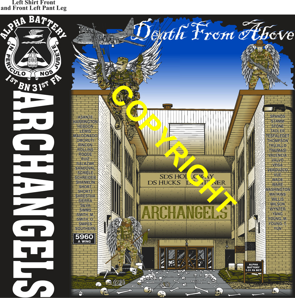 Platoon Items (direct-to-garment print) ALPHA 1st 31st ARCHANGELS 4th PLATOON JUL 2026 GRADUATED 7-31-2026