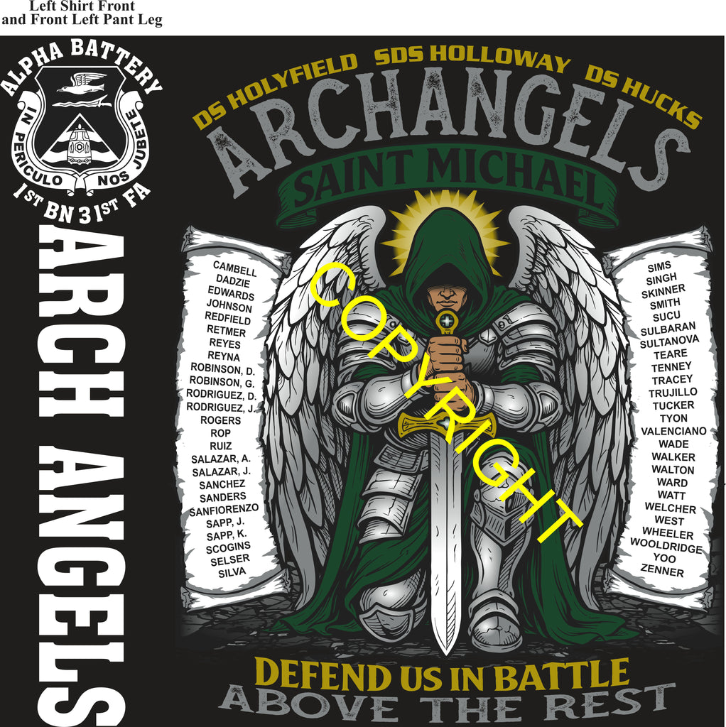 Platoon Items (direct-to-garment print) ALPHA 1st 31st ARCHANGELS 4th PLATOON MAY 2026 GRADUATED 5-8-2026