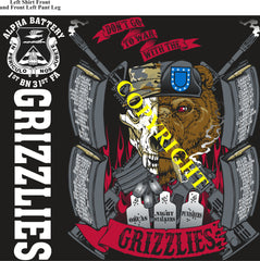 Platoon Items (direct-to-garment print) ALPHA 1st 31st GRIZZLIES 1st PLATOON OCT 2024