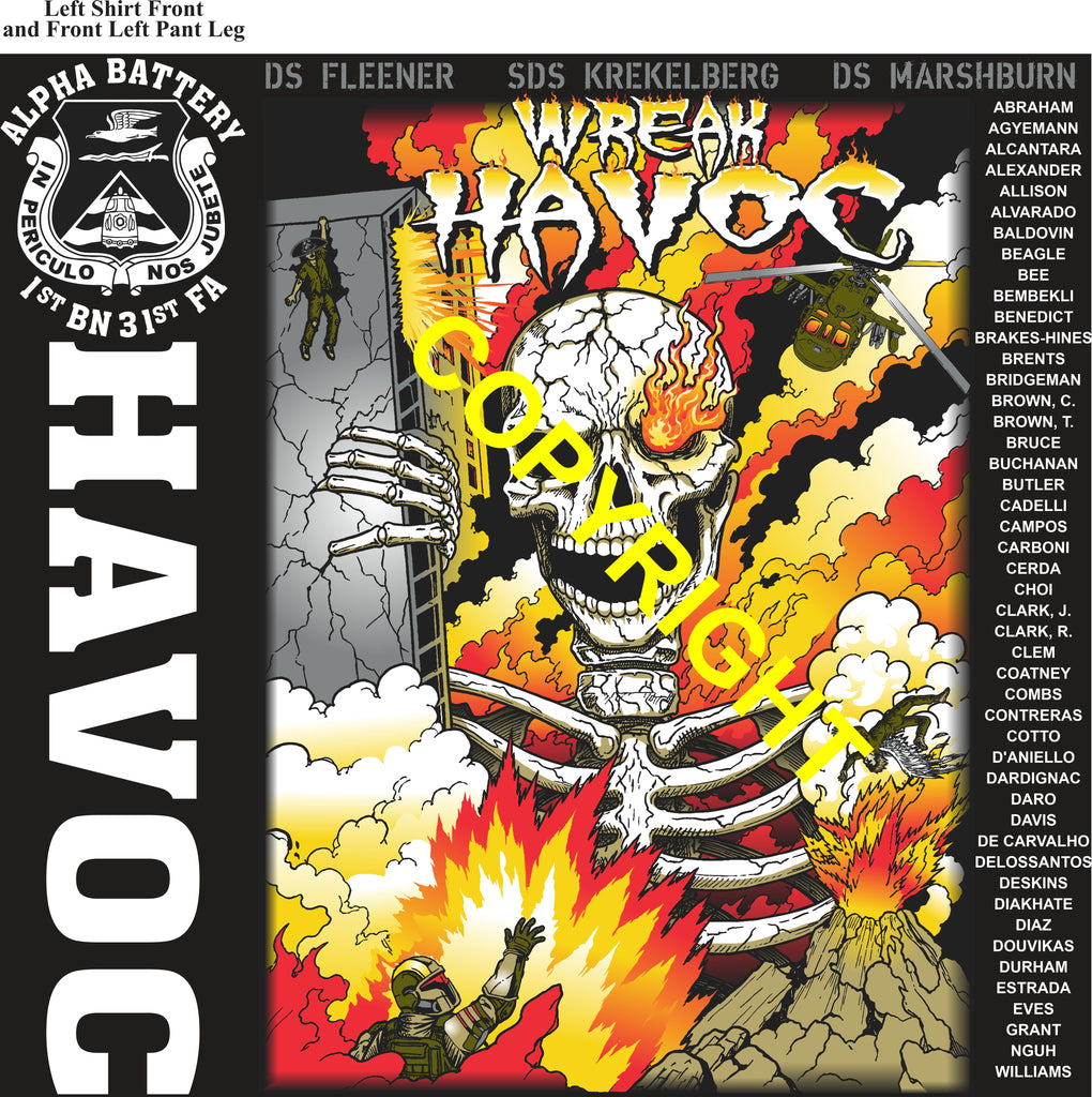 Platoon Items (direct-to-garment print) ALPHA 1st 31st HAVOC 1st PLATOON JUL 2026 PRE-SALE GRADUATING 7-31-2026