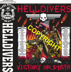Platoon Items (direct-to-garment print) ALPHA 1st 31st HELL DIVERS 3rd PLATOON JAN 2026 PRE-ORDER GRADUATING 1-30-2026