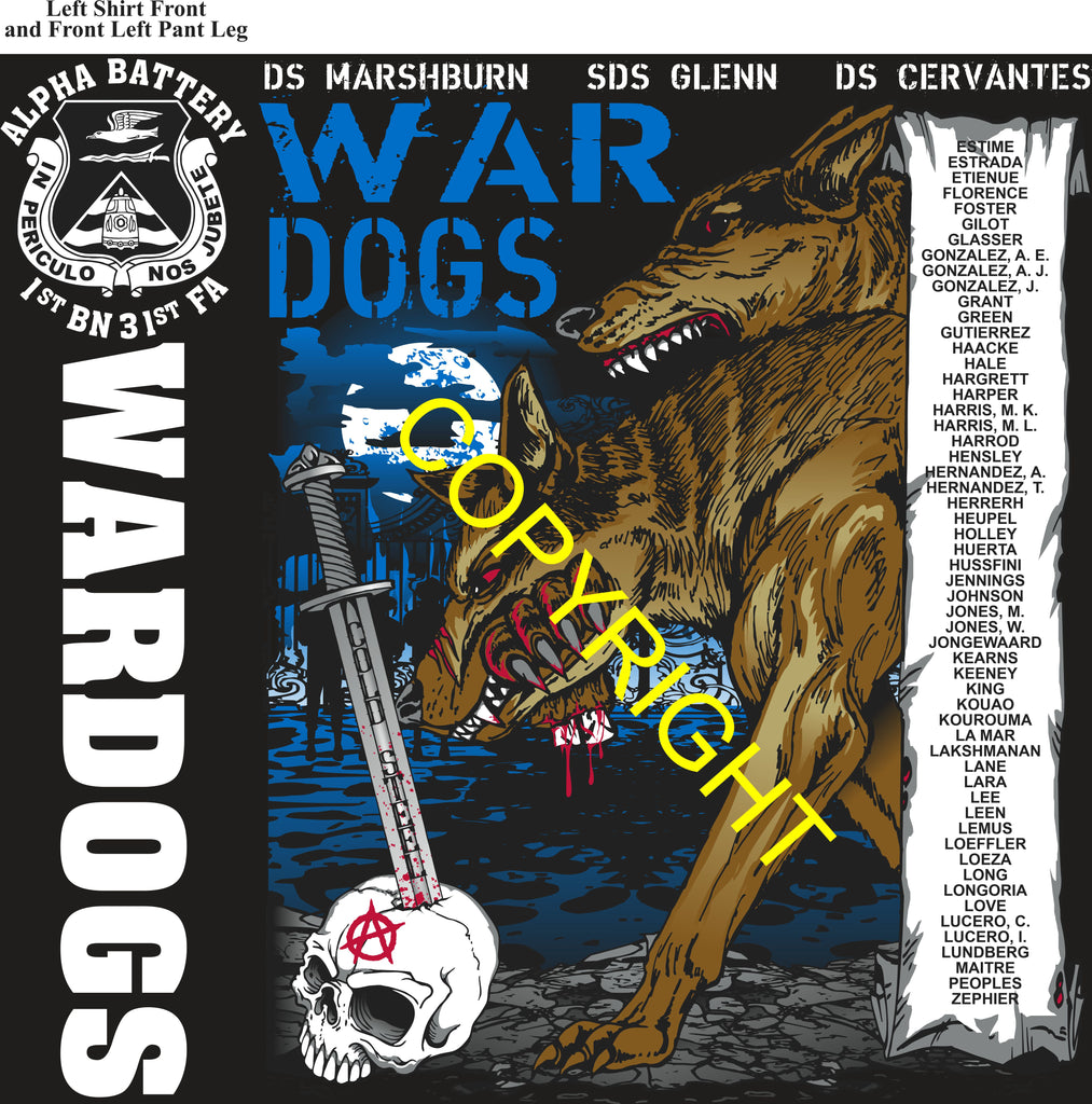 Platoon Items (direct-to-garment print) ALPHA 1st 31st WARDOGS 2nd PLATOON OCT 2025 GRADUATED 10-10-2025