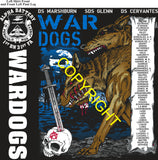 Platoon Items (direct-to-garment print) ALPHA 1st 31st WARDOGS 2nd PLATOON OCT 2025 PRE-ORDER GRADUATING 10-10-2025