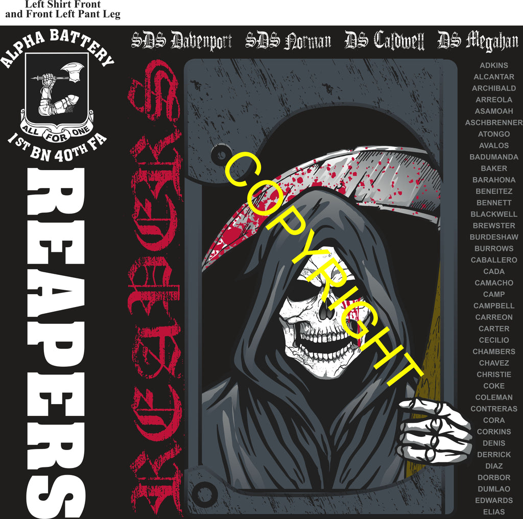 Platoon Items (direct-to-garment print) ALPHA 1st 40th REAPERS 1st PLATOON JUN 2026 GRADUATED 6-18-2026