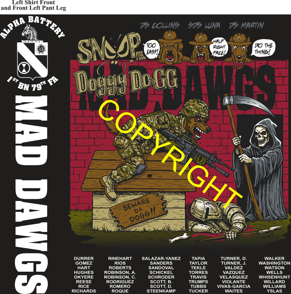 Platoon Items (direct-to-garment print) ALPHA 1st 79th MAD DAWGS 3rd PLATOON MAR 2026 GRADUATED 3-13-2026