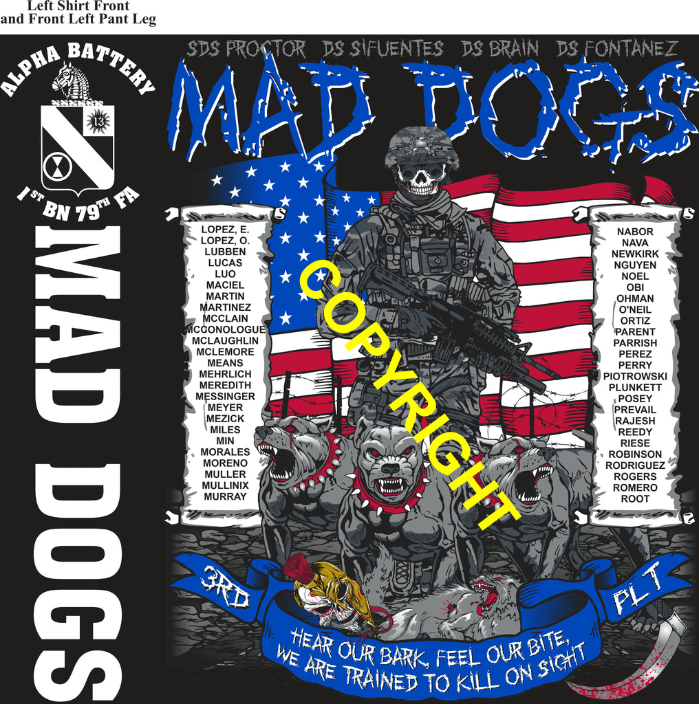 Platoon Items ALPHA 1st 79th MADDOGS 3rd PLATOON AUG 2025 PRE-ORDER GRADUATING 8-22-2025
