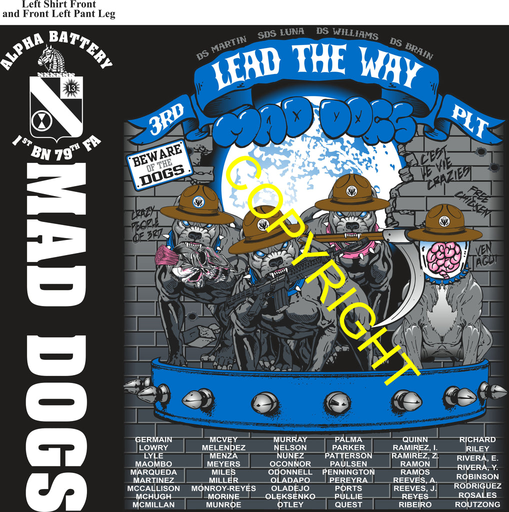 Platoon Items (direct-to-garment print) ALPHA 1st 79th MAD DOGS 3rd PLATOON JUN 2026 GRADUATED 6-12-2026