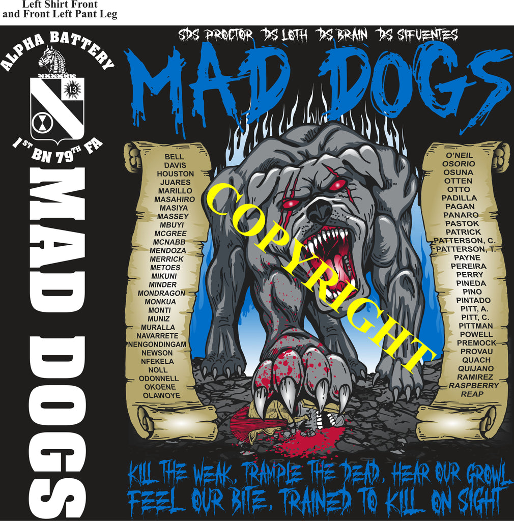 Platoon Items (direct-to-garment print) ALPHA 1st 79th MAD DOGS 3rd PLATOON MAY 2025 GRADUATED 5-23-2025