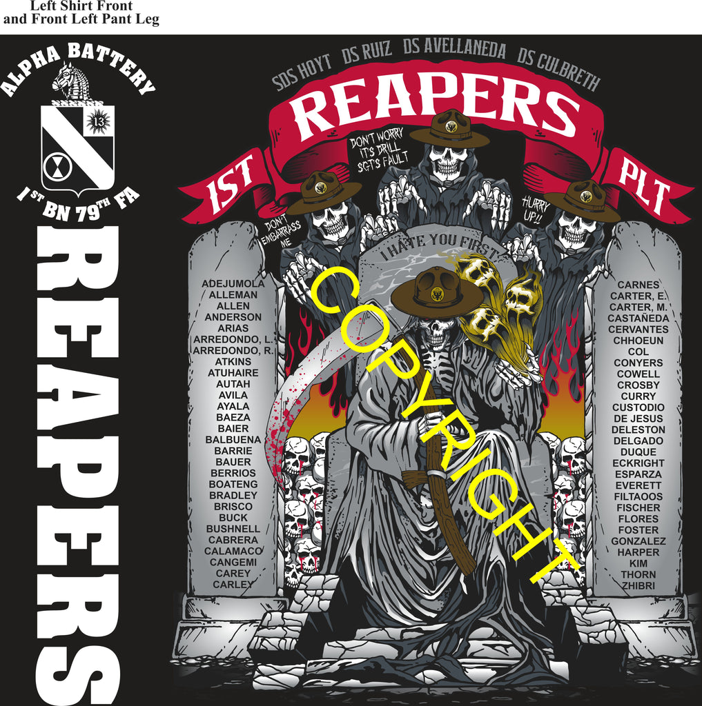 Platoon Items (direct-to-garment print) ALPHA 1st 79th REAPERS 1st PLATOON JUN 2026 GRADUATED 6-12-2026