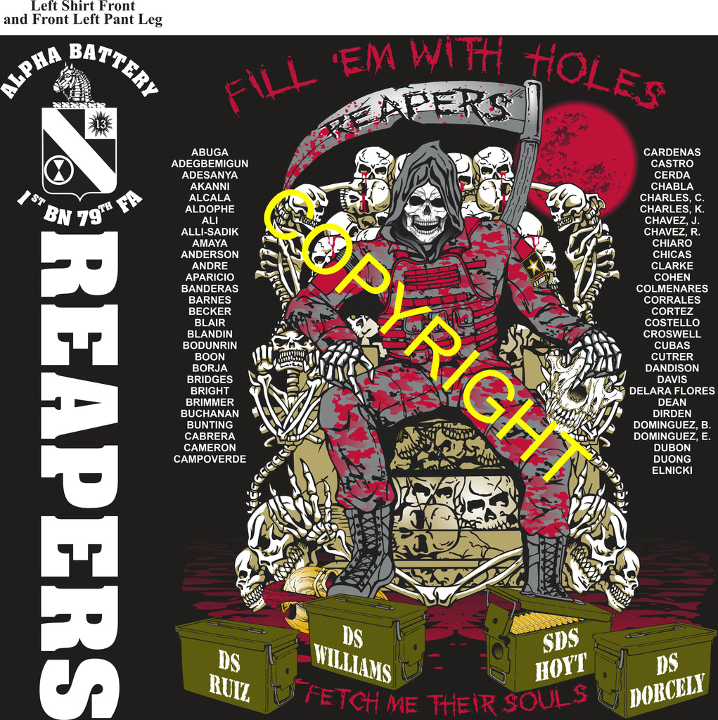 Platoon Items (direct-to-garment print) ALPHA 1st 79th REAPERS 1st PLATOON NOV 2025 GRADUATED 11-14-2025