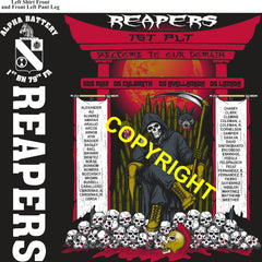 Platoon Items (direct-to-garment print) ALPHA 1st 79th REAPERS 1st PLATOON SEPT 2026 PRE-SALE GRADUATING 9-4-2026