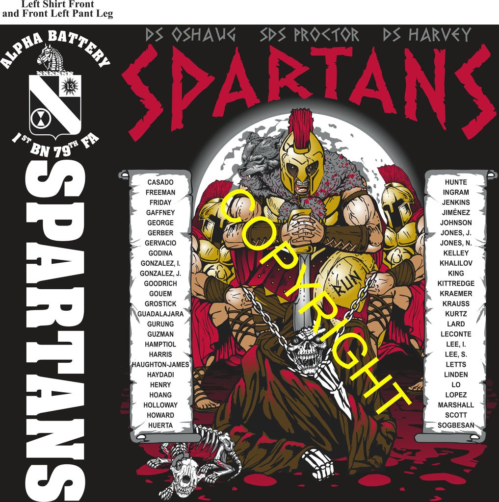 Platoon Items (direct-to-garment print) ALPHA 1st 79th SPARTANS 2nd PLATOON JUN 2026 GRADUATED 6-12-2026