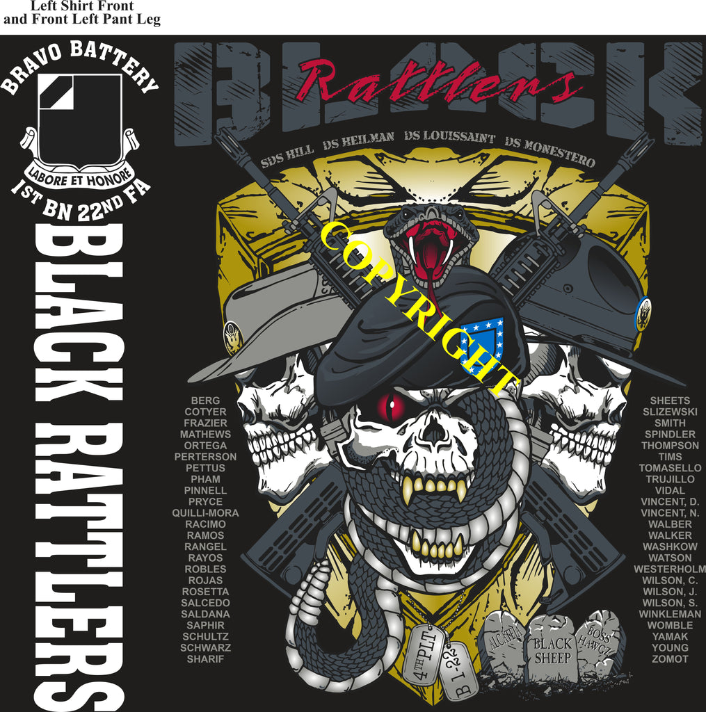 Platoon Items (direct-to-garment print) BRAVO 1st 22nd BLACK RATTLERS 4th PLATOON JULY 2025 GRADUATED 7-25-25