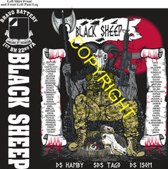 Platoon Items (direct-to-garment print) BRAVO 1st 22nd BLACK SHEEP 2nd PLATOON OCT 2025 PRE-ORDER GRADUATING 10-17-2025