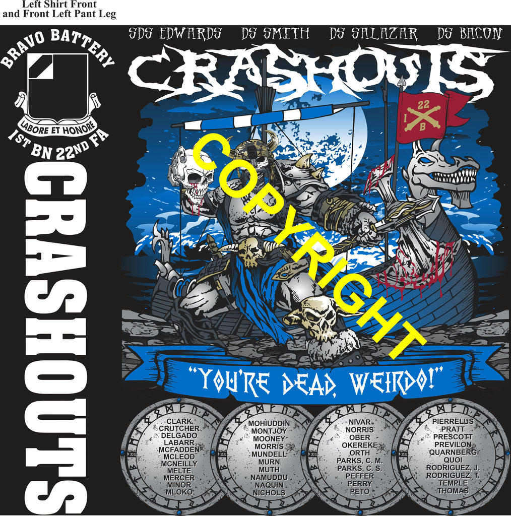 Platoon Items (direct-to-garment print) BRAVO 1st 22nd CRASHOUTS 3rd PLATOON FEB 2026 GRADUATED 2-13-2026