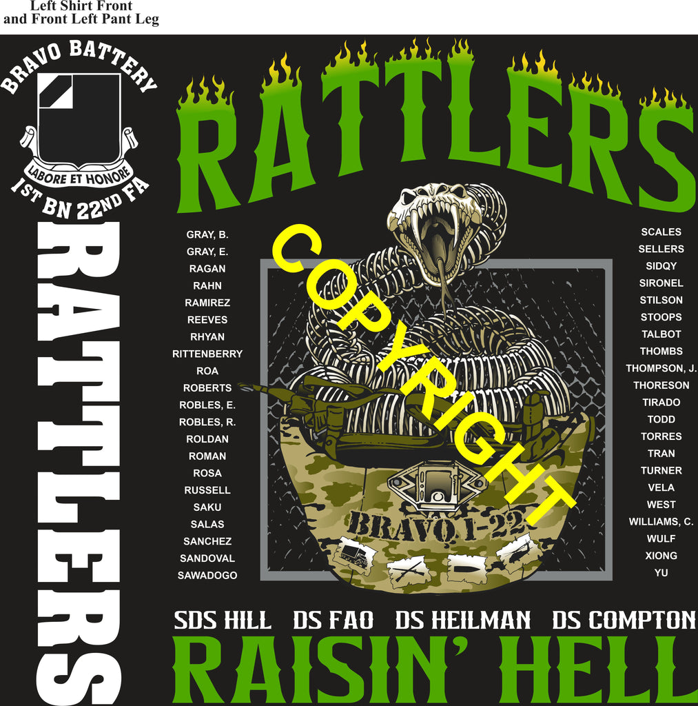 Platoon Items (direct-to-garment print) BRAVO 1st 22nd RATTLERS 4th PLATOON FEB 2026 GRADUATED 2-13-2026