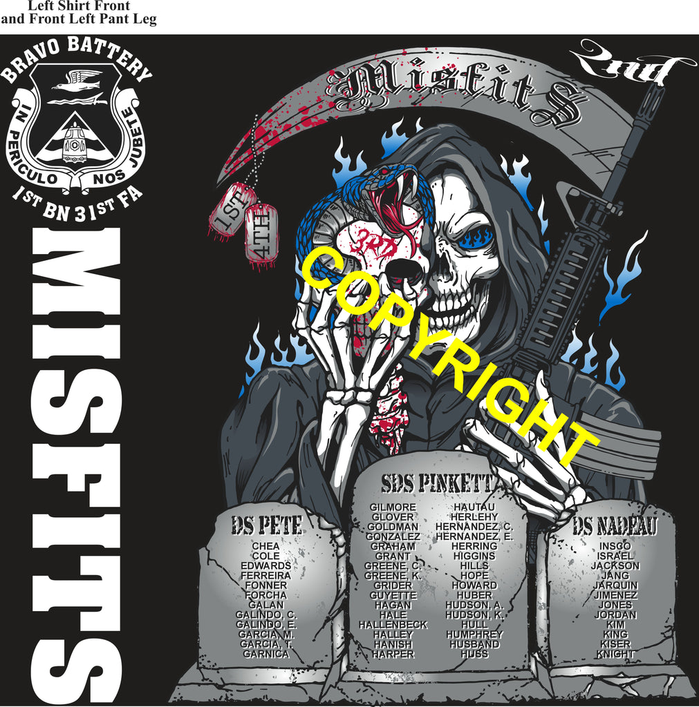 Platoon Items (direct-to-garment print) BRAVO 1st 31st MISFITS 2nd PLATOON SEPT 2026 PRE-SALE GRADUATING 9-4-2026