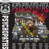 Platoon Items (direct-to-garment print) BRAVO 1st 31st PSYCOPATHS 3rd PLATOON AUG 2025 GRADUATED 8-1-2025