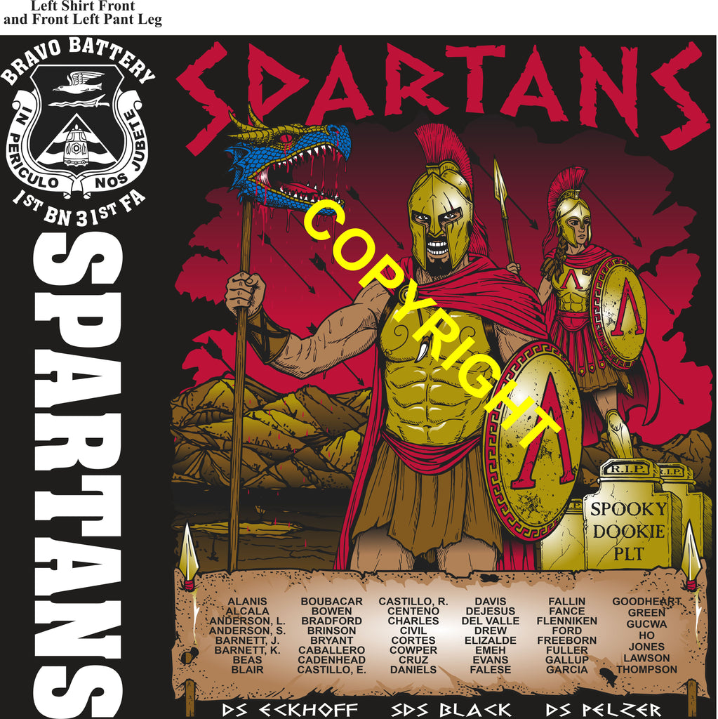 Platoon Items (direct-to-garment print) BRAVO 1st 31st SPARTANS 1st PLATOON JUN 2026 PRE-SALE GRADUATING 6-5-2026