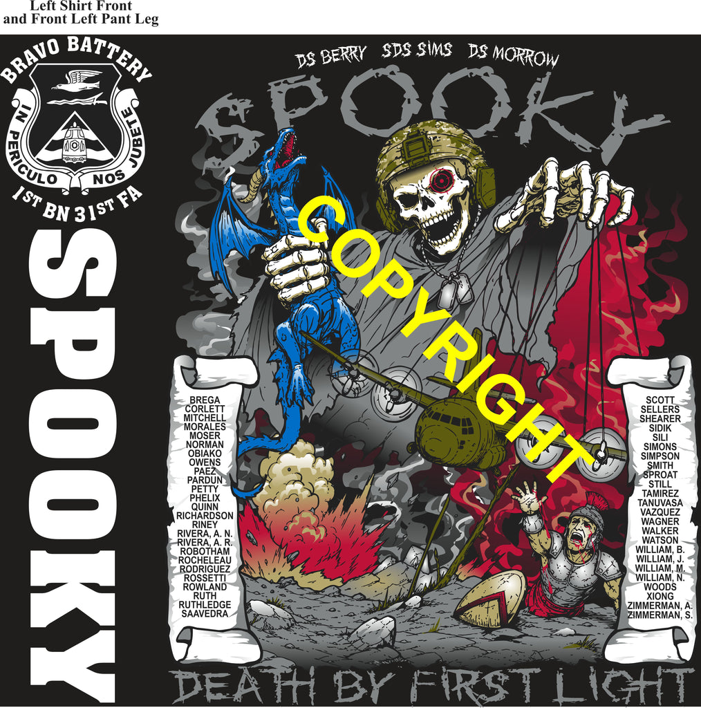 Platoon Items (direct-to-garment print) BRAVO 1st 31st SPOOKY 3rd PLATOON JUN 2026 PRE-SALE GRADUATING 6-5-2026